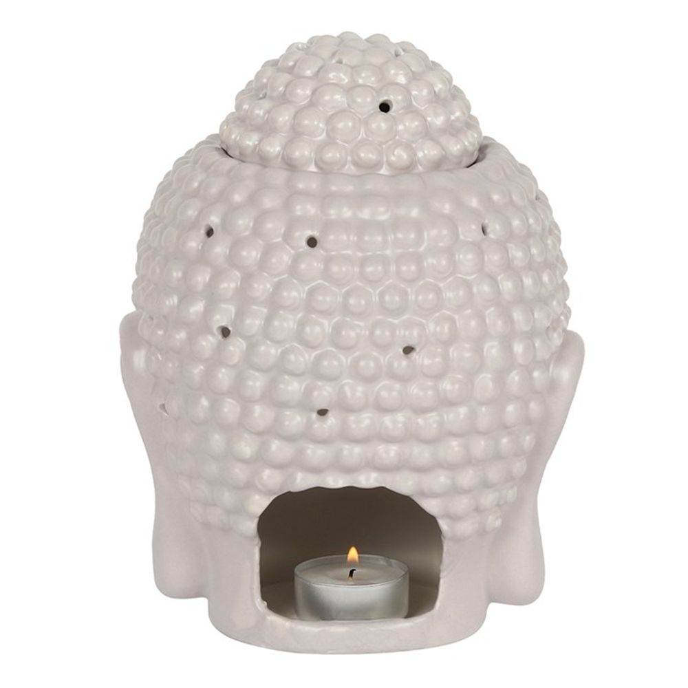 Large Grey Buddha Head Oil Burner