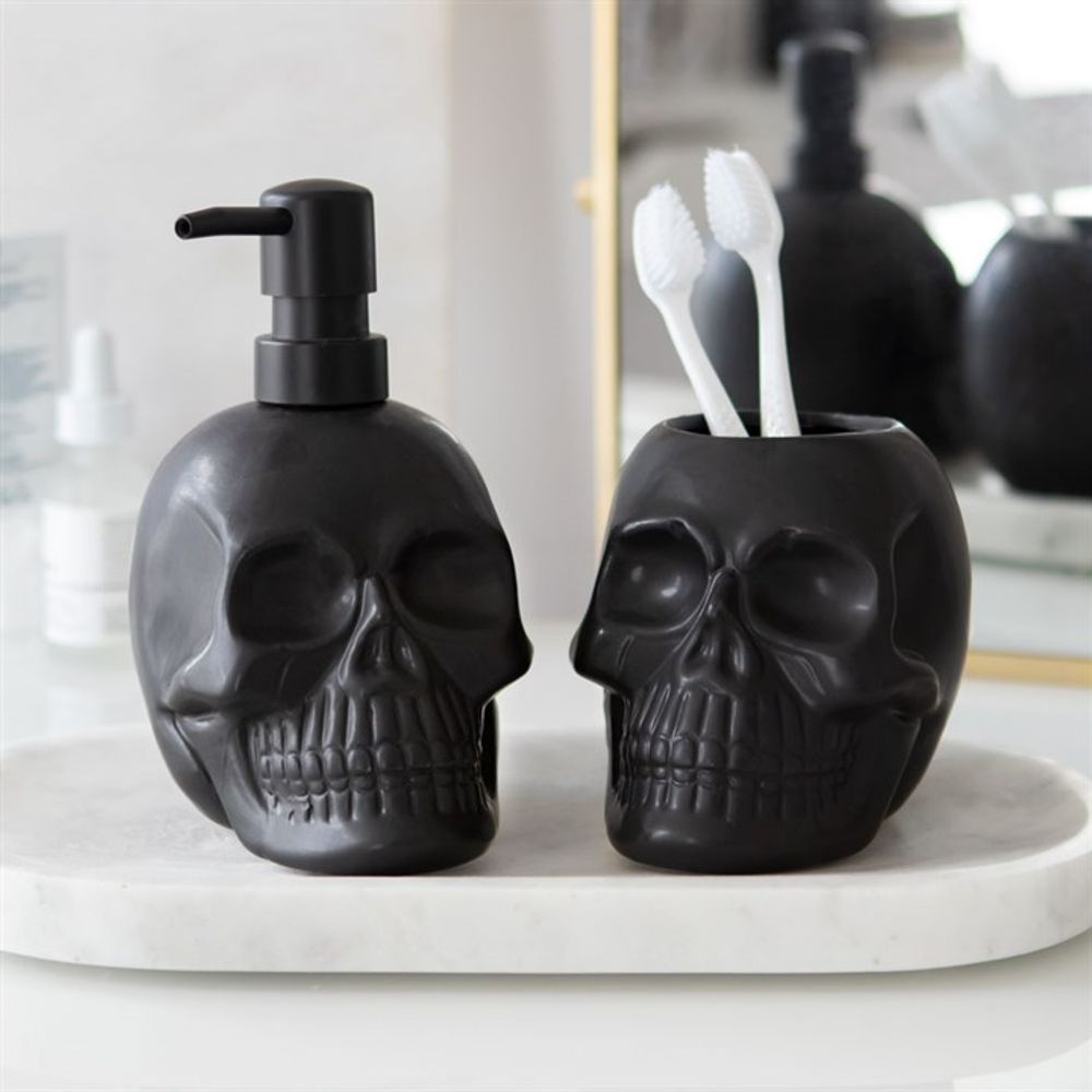 Black Skull Soap Dispenser