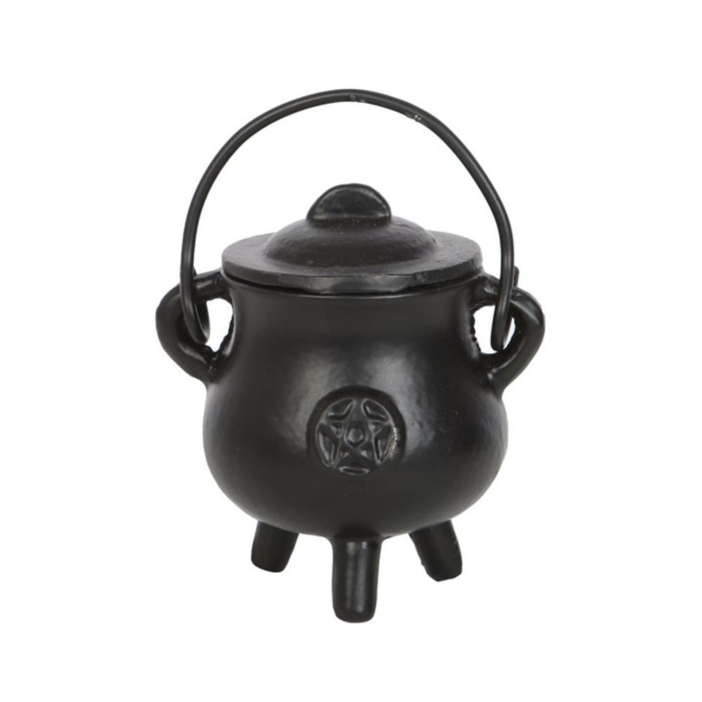 7.5cm Smooth Cast Iron Cauldron with Pentagram